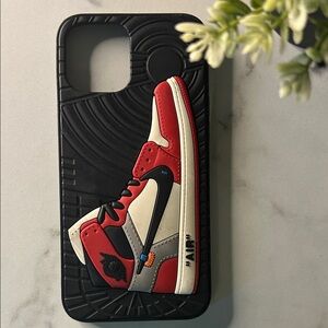 Black and Red Sneaker Design Phone Case
